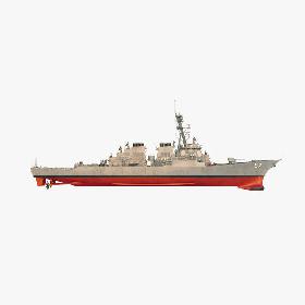 3D USS Mitscher LOD2 model